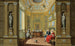 Elegant figures sitting in the painting and porcelain cabinet of a palace - Giuseppe Zocchi — artwork view