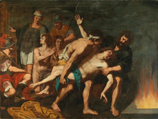 Les trois Hébreux dans la fournaise ardente - Giuseppe di Guido — artwork view