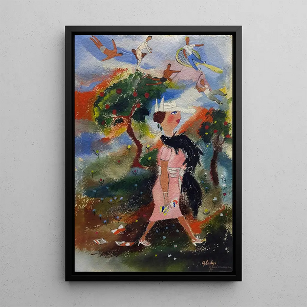 En route pour les Bermudes - Gladys Kleinman — framed artwork on a wall