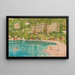 Portorož painting, a summer day in the bay with a view of the Grand Hotel - Glauco Cambon — framed artwork on a wall