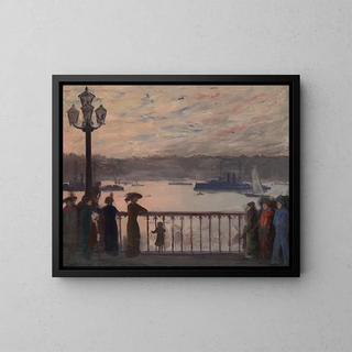 The Fleet - Glenn O. Coleman — framed artwork on a wall