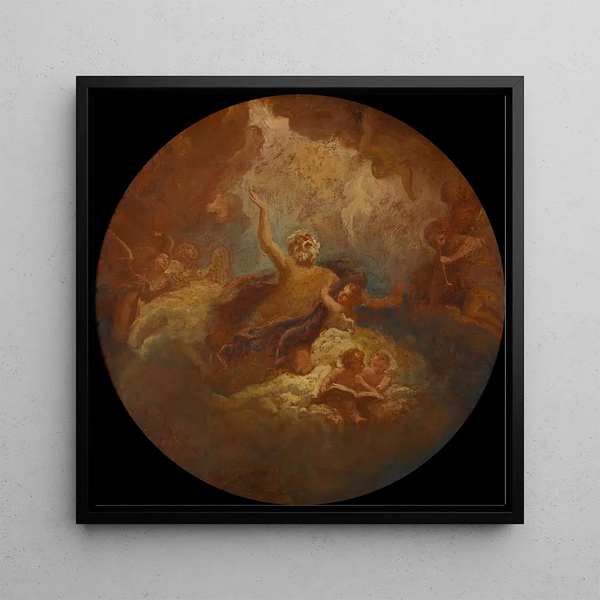 Glory of Saint Jerome - Bon Boullogne — framed artwork on a wall