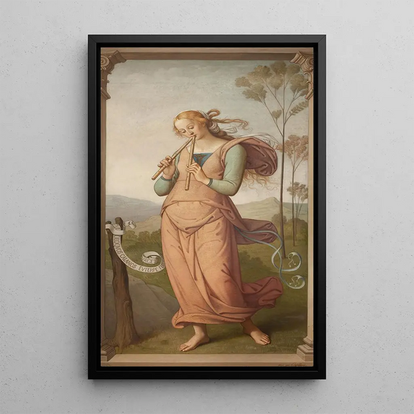 Euterpe, muse de la poésie - Godfried Guffens — framed artwork on a wall