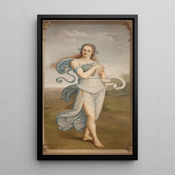 Thalie, muse de la comédie - Godfried Guffens — framed artwork on a wall