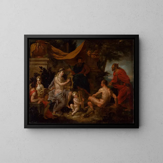 La compétition musicale de Pan et Apollon - Godfried Maes — framed artwork on a wall