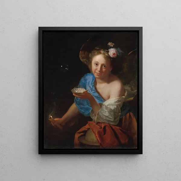 An allegory of Fortune - Godfried Schalcken — framed artwork on a wall