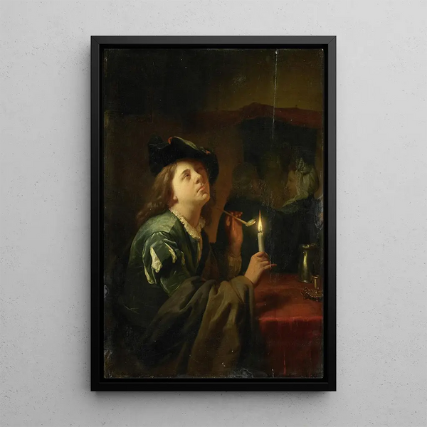 Goûts différents - Godfried Schalcken — framed artwork on a wall