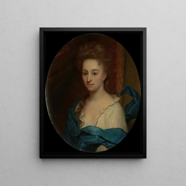 Portrait Painting of Josina Clara van Citters 1671-1753, daughter of Josina Parduyn - Godfried Schalcken — framed artwork on a wall