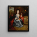 Portrait of a young girl believed to be Anne Conslade - Godfried Schalcken — framed artwork on a wall