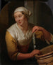 a Woman Selling Herring - Godfried Schalcken — artwork view