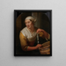 a Woman Selling Herring - Godfried Schalcken — framed artwork on a wall