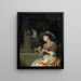 a woman braiding a flower crown - Godfried Schalcken — framed artwork on a wall