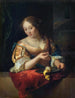 Young woman with lemon - Godfried Schalcken — artwork view