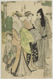 La courtisane Komurasaki du Tamaya défilant avec ses suivantes - Gokyo — artwork view