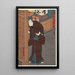 Mimasu Daigoro IV in Yamada Takakage from the series A Tale of Valor at Iga Pass - Gosotei Hirosada — framed artwork on a wall