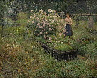 Cemetery Scene - Gottfrid Kallstenius — artwork view