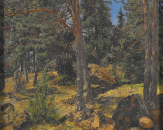 a pine bench - Gottfrid Samuel Nickolaus Kallstenius — artwork view