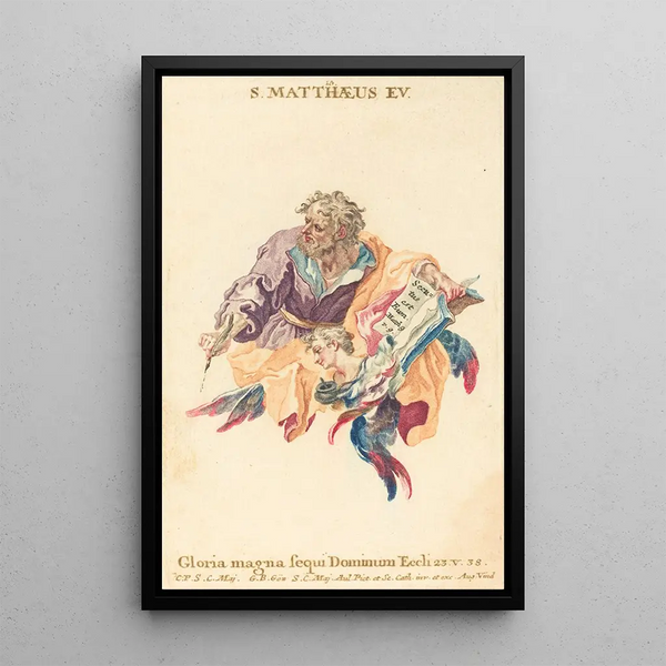 Saint Matthieu l'Évangéliste - Gottfried Bernhard Götz — framed artwork on a wall