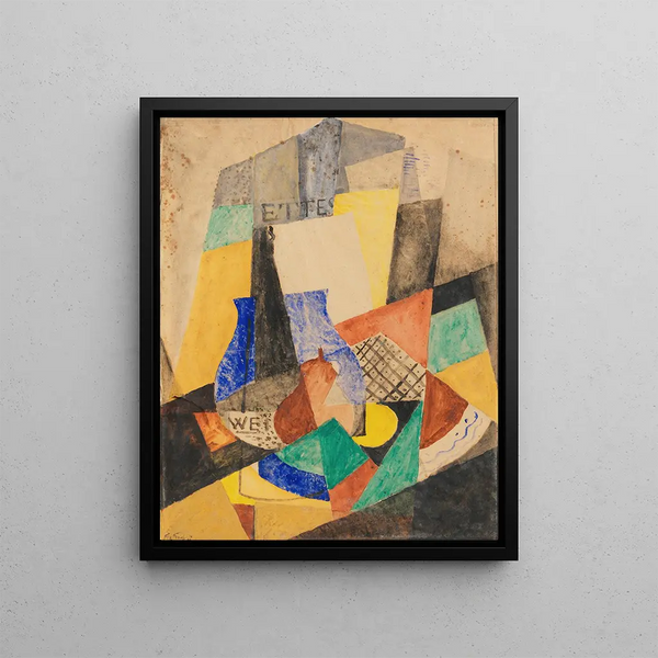 Cubist Still Life Painting - Gottfried Graf — framed artwork on a wall