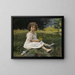 Girls in a Flower Field - Gottfried Hofer — framed artwork on a wall