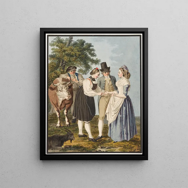 La diseuse de bonne aventure de Guggisberg - Gottfried Locher — framed artwork on a wall