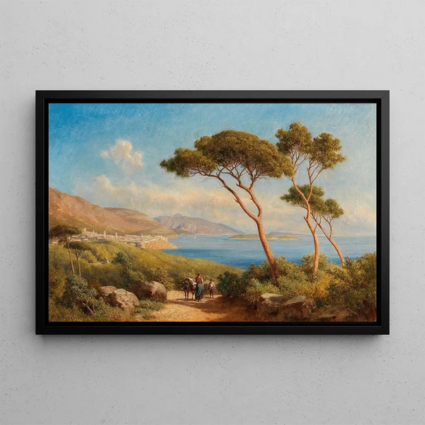 A Neapolitan landscape - Gottfried Seelos — framed artwork on a wall
