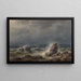 Waves in front of Melada Island coast - Gottfried Seelos — framed artwork on a wall