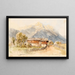 Farmhouses in the Mountains Steinernes Meer near Saalfelden - Gottfried Seelos — framed artwork on a wall