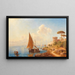 Fishermen on the Dalmatian Coast - Gottfried Seelos — framed artwork on a wall