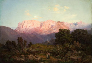 Schlern with Rosengarten seen from Rampeun - Gottfried Seelos — artwork view