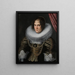 Portrait of a 26-year-old lady - Gottfried von Wedig — framed artwork on a wall
