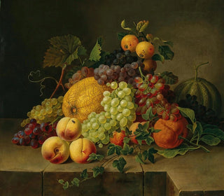 a large still life of decorative fruits - Gottfried Wilhelm Völcker — artwork view