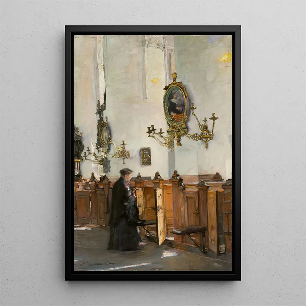 in the Sainte-Catherine Church in Hamburg - Gotthardt Kuehl — framed artwork on a wall