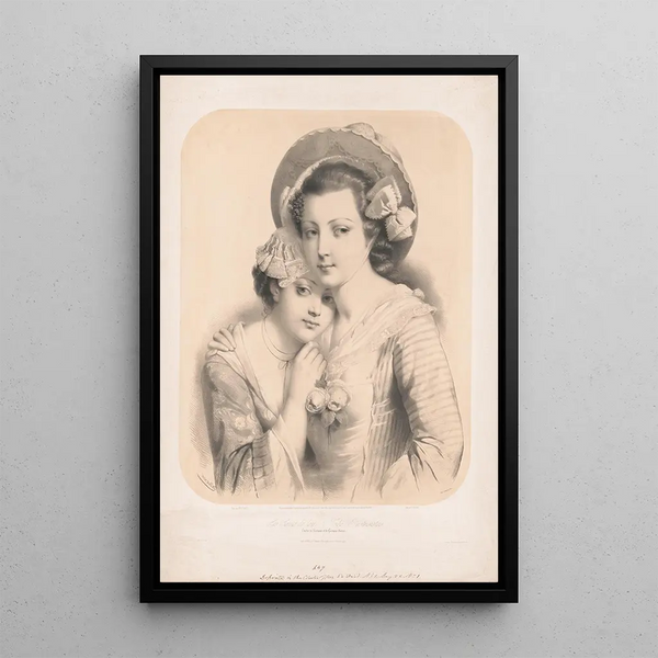 The Milk Sisters - Goupil & Cie — framed artwork on a wall