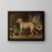 The hunting dog - Gourlay Steell — framed artwork on a wall