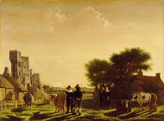 a Dutch farm with the ruins of Huis te Kleef - Govert Dircksz Camphuysen — artwork view