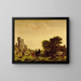 a Dutch farm with the ruins of Huis te Kleef - Govert Dircksz Camphuysen — framed artwork on a wall