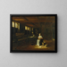 a woman in an interior peeling vegetables - Govert Dircksz Camphuysen — framed artwork on a wall