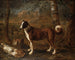 Dog and birch log - Govert Dircksz Camphuysen — artwork view