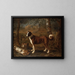 Dog and birch log - Govert Dircksz Camphuysen — framed artwork on a wall