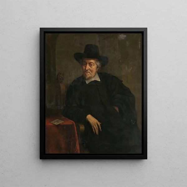Self-portrait - Govert Dircksz Camphuysen — framed artwork on a wall