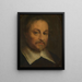 Joost van den Vondel 1587-1679 Poet - Govert Flinck — framed artwork on a wall