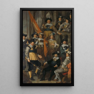 Govert Flinck - Officers and other Civic Guardsmen of the XVIII District in Amsterdam under the command of Captain Albert Bas and Lieutenant Lucas Conijn.webp