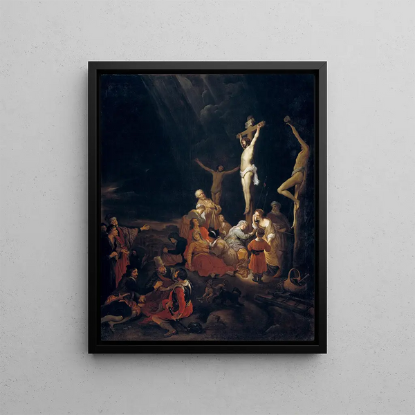 The Crucifixion - Govert Flinck — framed artwork on a wall