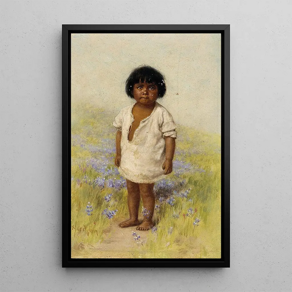 Child Pomo - Grace Carpenter Hudson — framed artwork on a wall