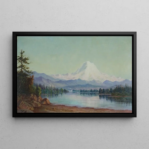 Mount Tacoma from Lake Washington - Grafton Tyler Brown — framed artwork on a wall