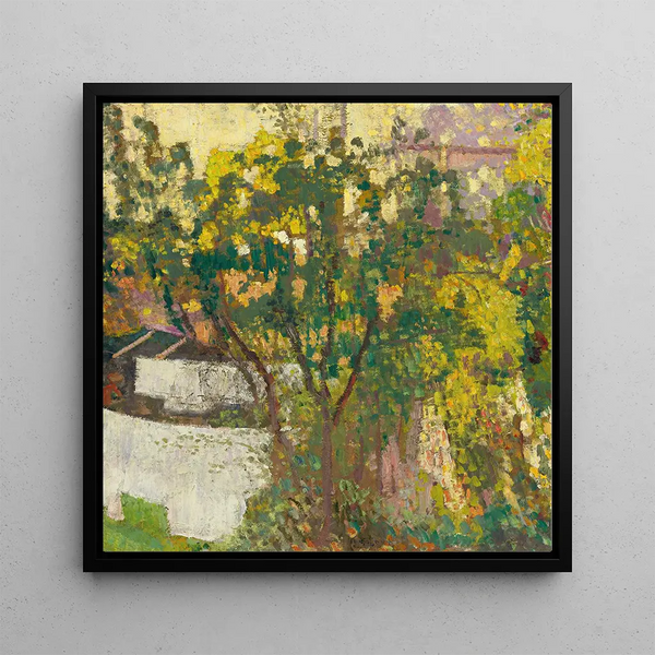 Large Tree Painting - Georges Lemmen — framed artwork on a wall
