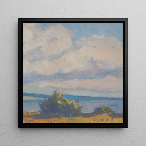 Grand ciel ouvert painting - James C Kulhanek — framed artwork on a wall