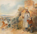 Grandfather and his grandson observing Archduke Karl of Austria Těšín in a general's uniform after the victorious Battle of Aspern - Friedrich Johann Treml — artwork view