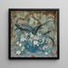 Large floral still life painting in a blue vase - Emil Orlik — framed artwork on a wall